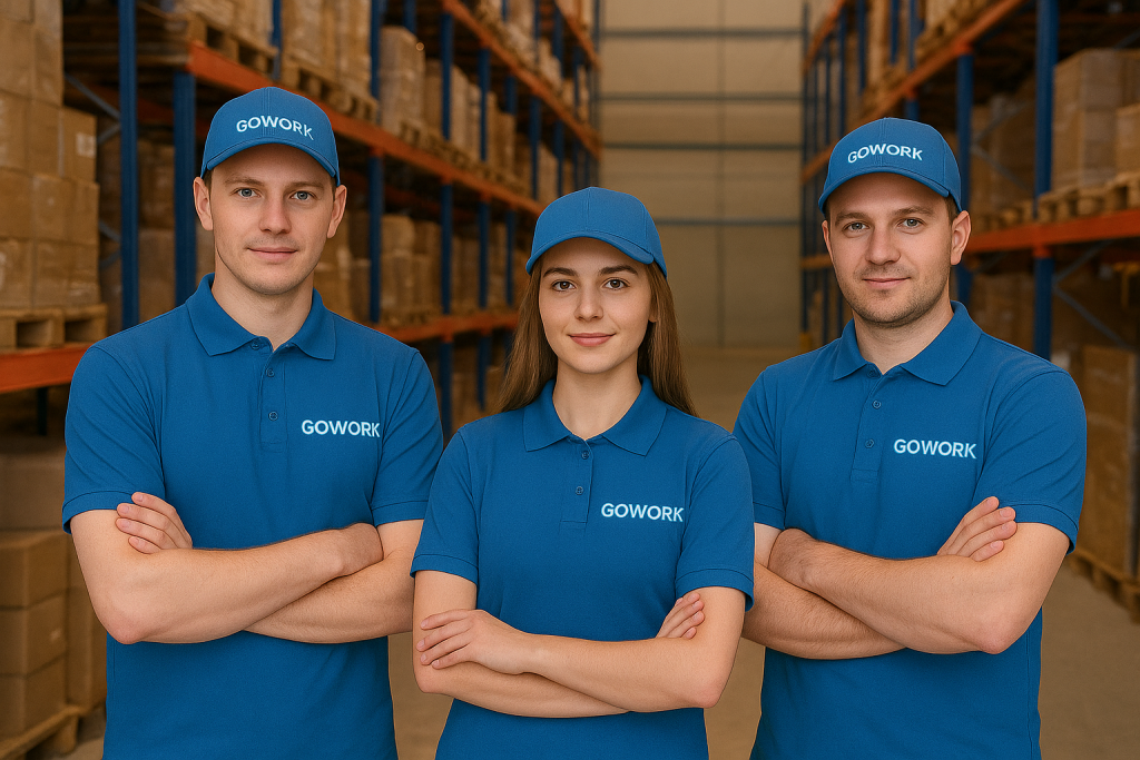 Графическое изображение: Комплексные услуги аутсорсинга персонала в Украине для складов и производства, включая иностранную рабочую силу.
