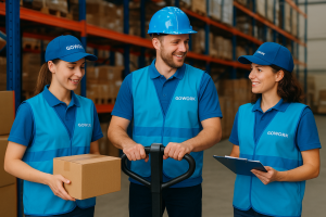 Линейный персонал (грузчики, комплектовщики) на складе, предоставленный по договору лизинга персонала в Украине для сезонных работ.