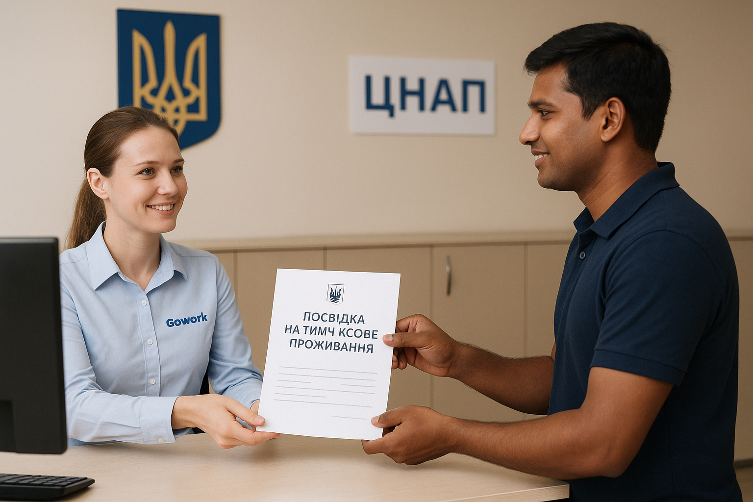 Біометрична Посвідка на тимчасове проживання (ВНЖ/TRC), яка засвідчує легалізацію іноземця з країн Азії чи Африки в Україні